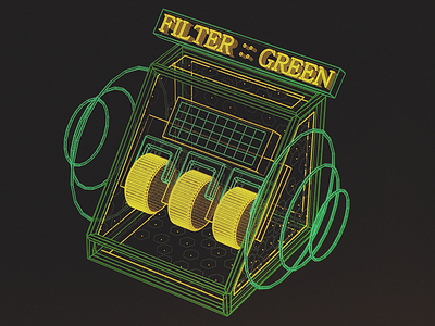 Filter Green /// 3d cg cyber hologram houdini interface scifi ui ux