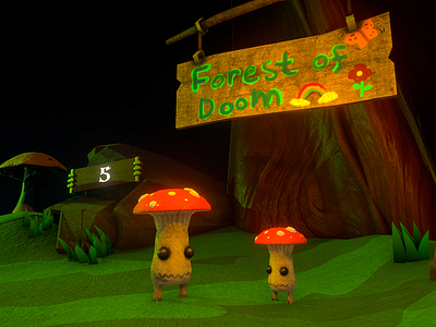 Fight Pit Forest Of Doom characterdesign forest gameart houdini unity3d virtualreality