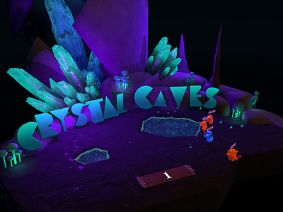 Fight Pit Crystal Caves cave characterdesign crystal gameart houdini unity3d virtualreality