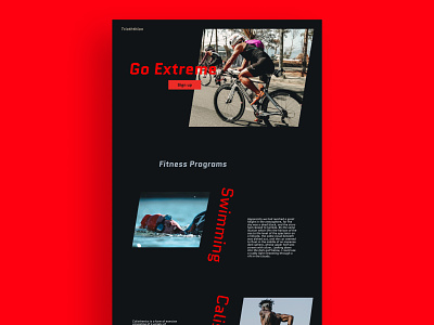 Sport Landing Mood Study branding design fitness landing page sports type ui ux web website