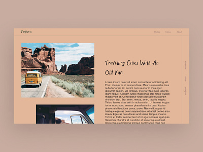 Blog blog branding design flat minimal travel type typography ui ux web website