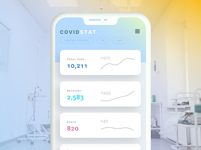 Covid Stat app covid design ios stats type ui ux