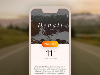 Mountainer Guide app design hiking ios ios app mobile mountain travel ui ux