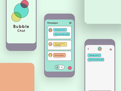 Chat UI Exploration app app design apple chat colors design flat ios iphone minimal type ui ux vector