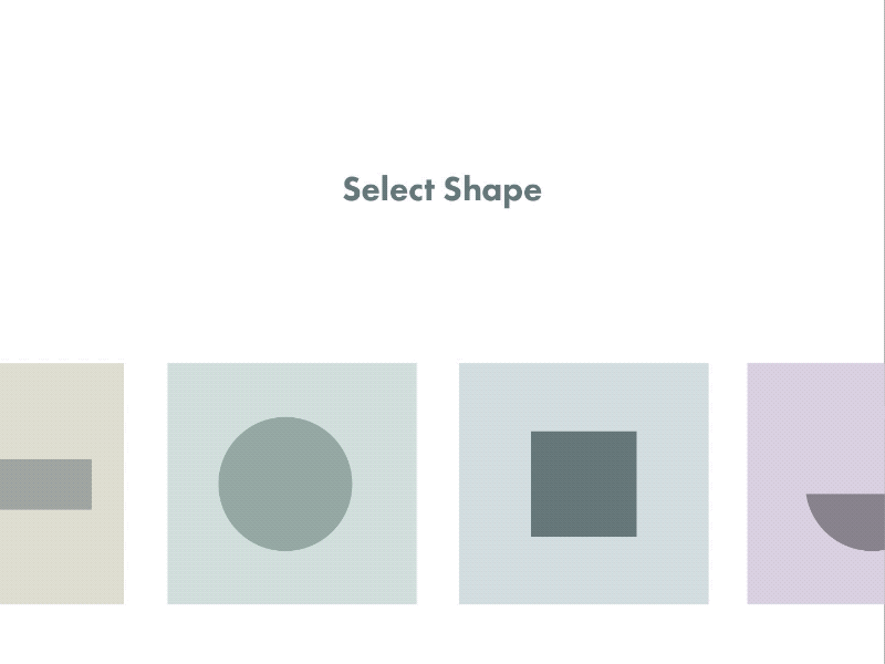 Shape selection