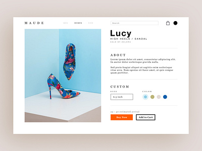 Maude brand clean ui design ecommerce minimal shopping store type typography ui ux web
