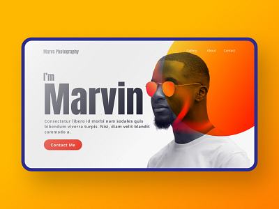 The Photographer design gradient minimal photoshop photoshop art type typography ui unsplash ux web website