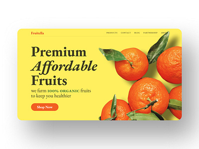 Fold Module For A Fruits Store design type typography ui web website