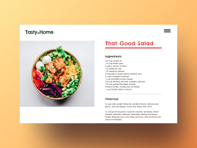 Food Blog app blog design food minimal photography type typography ui ux web website