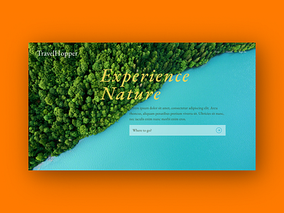 Travel Hero app design minimal travel type typography ui ux web website