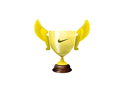 Nike+ Trophy illustrator nike ui web yellow