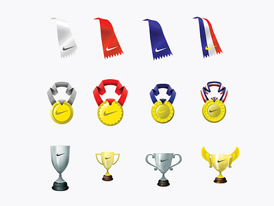 Nike+ Trophies badge icon nike rewards throphies web