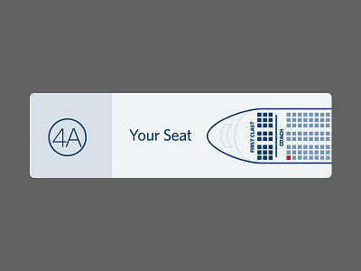 Seating Card airline airplane boarding card mobile seat seating ui