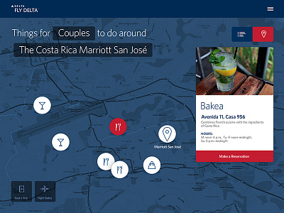 Concierge ipad location map mobile travel ui