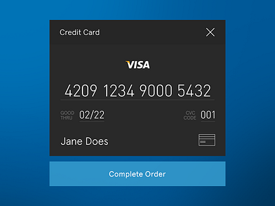 CC form 002 creditcard form visa mobile
