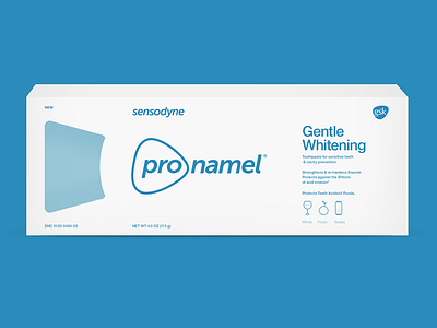 Pronamel bottle brand icons onecolor packaging simple
