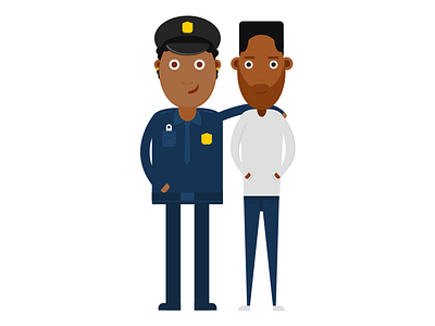 Cop & Citizen citizen cop illustration law lawenforcement police