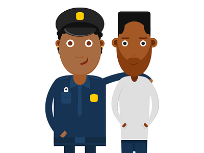 Cop & Citizen citizen cop illustration law lawenforcement police