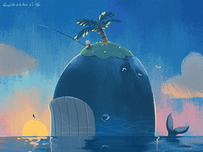 鲸鱼（胖） illustration