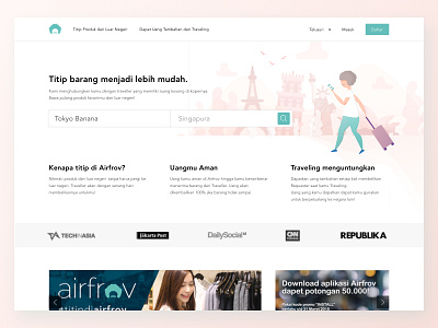 Airfrov Landing Page Redesign Concept