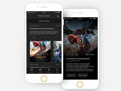Exploration Movie Apps Concept apps concept ios mockup movie ui