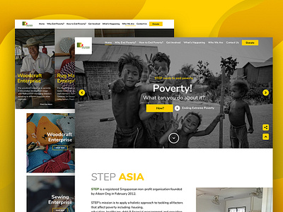 Stepasia Website adobexd asia charity design donate poverty ui ux website websitedesign