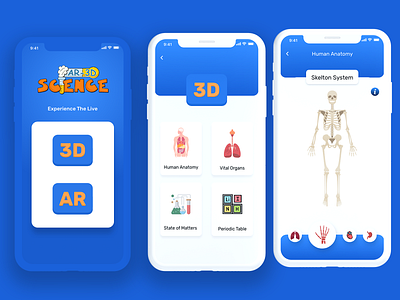 Science App 3d android app apple augmentedreality design dribble icon illustration ios love science science fiction sketch skills ui ux uxdesign