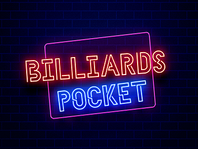 Billiards Pocket Game logo 3d app branding design designer dribbble graphic design illustration logo neon skills uiux ux