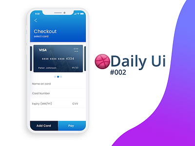 Credit Card Checkout #dailyui #002 app checkout crediccard dailyui design dribbble india mobile photoshop ui