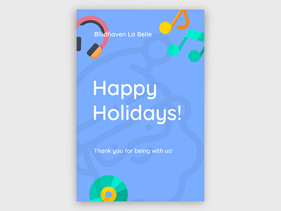 Happy Holidays Music Poster