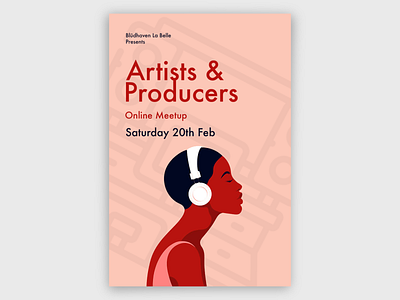 Artists & Producers Meetup Poster branding design minimal music poster poster design producer