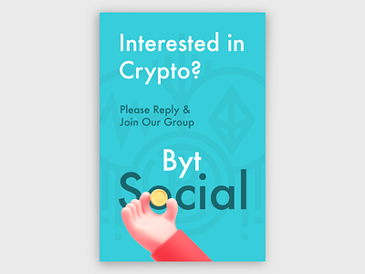 Cryptocurency Meetup Poster bitcoin branding cryptocurrency design minimal poster poster design