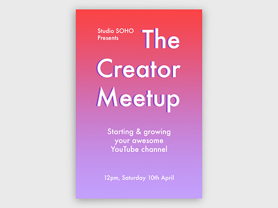 Meetup Poster event minimal poster retro