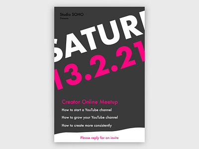 Meetup Poster event minimal poster youtube