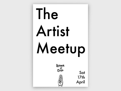 Meetup Poster black and white event meetup minimal poster