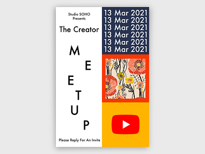 Meetup Poster event minimal poster poster art youtube