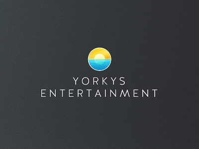 YORKYS ENTERTAINMENT branding logo sea sun sunrise sunset symbol