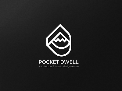 Pocket Dwell Logo Design blackandwhite branding cool designer flat lettermark logo minimal monogram monogram design p logo thai vector