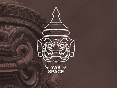 Yak Space Logo design asia branding cafe logo characterdesign design flat giant logo minimal thai thailand tossakan vector yaksha