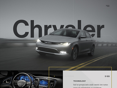 Chrysler 200 Landing Page car chrysler detroit landing page ui ux web web design website