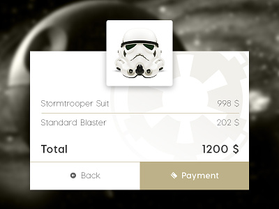 Starwars Empire Checkout checkout ecommerce gold payment starwars stormtrooper