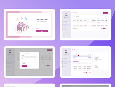 Te-Man design management app ui web design
