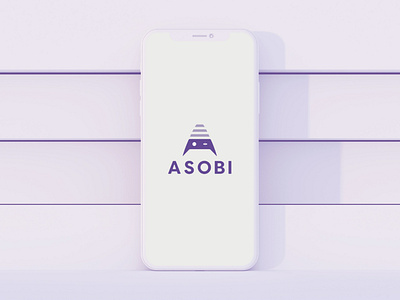 Asobi - Joystick Logo brand identity branding creative design creative logo eyes fun gaming logo illustration iphone logo logo design mark minimal mockup play playful playstation purple wifi wink