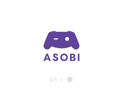 Asobi Gaming Logo brand identity branding buttons creative logo eyes face friendly fun gamer gaming japanese joystick logo logo design mark playful playfull playstation purple wink