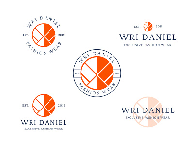 Wri Daniel | Brand badge logo branding clothing creative logo fashion brand logo mark minimal monogram textile