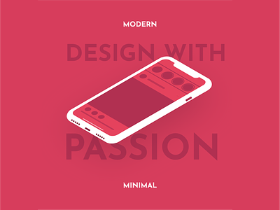 Design With Passion app branding design illustration insta instagram ios iphone minimal mobile modern passion simplicity smartphone stories typography ui vector web website