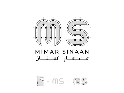 Mimar Sinaan - Logo Design Version 4 architect architectural architecture blueprint brand identity buildings clever smart creative construction creative interior design islamic less is more logo design logo identity mark plan symbol visualizer