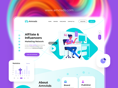 Amnads website design animation brand branding design graphic design illustration logo store ui ux vector