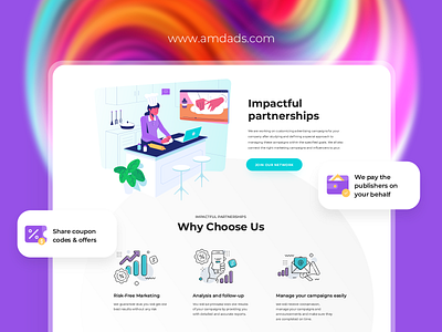 Amnads website design