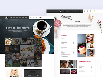 Charmite Web Design beauty design e commerce mode shop store ui ux web